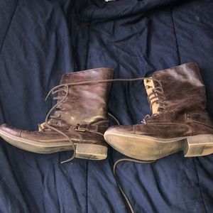 Brown rustic combat/riding boots